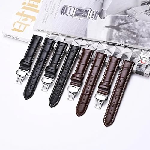 iStrap 18mm Alligator Grain Leather Watch Band with Deployment Clasp | Classic Elegance for Men & Women thumbnail 6