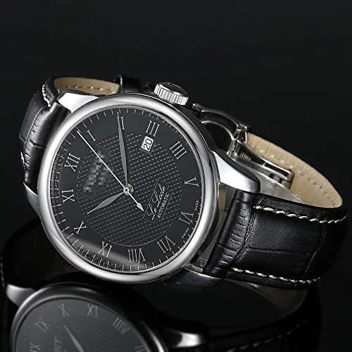 iStrap 20mm Leather Watch Band with Deployment Clasp | Classic Alligator Grain Calfskin Strap thumbnail 3