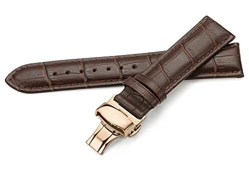 iStrap Leather Watch band -Alligator Grain Embossed Pattern Calfskin Replacement Strap-20mm | Classic Elegance for Men & Women thumbnail 3