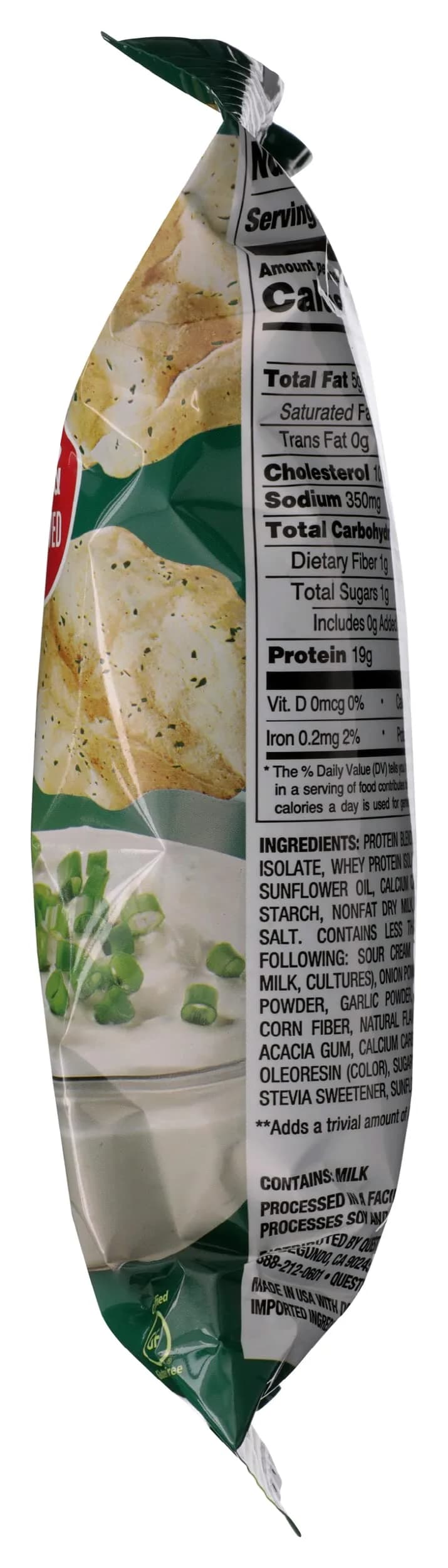 Quest Sour Cream & Onion Protein Chips with 21g Protein, 1.2oz Bag | High Protein, Low Carb, Gluten Free - view 5