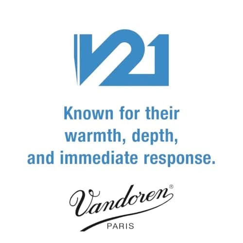Vandoren V21 Bb Clarinet Reeds Strength 5 (10 Pack) | Conical Shape & V.12 Profile for Warm Tone thumbnail 2