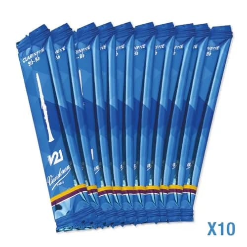 Vandoren V21 Bb Clarinet Reeds Strength 5 (10 Pack) | Conical Shape & V.12 Profile for Warm Tone thumbnail 3