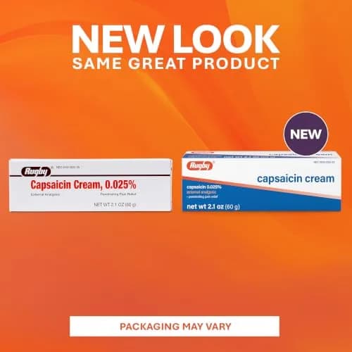 Rugby Capsaicin Cream 0.025% | Pain Relief for Muscles & Joints, 2.1 oz (60 g) (6-Pack) thumbnail 9