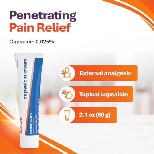 Rugby Capsaicin Cream 0.025% | Pain Relief for Muscles & Joints, 2.1 oz (60 g) (6-Pack) thumbnail 4