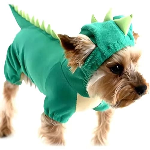 NACOCO Dog Dinosaur Costume XS | Green Pet Clothes for Medium & Large Dogs, Halloween & Party Ready thumbnail 2