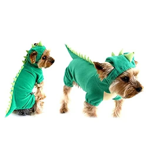 NACOCO Dog Dinosaur Costume XS | Green Pet Clothes for Medium & Large Dogs, Halloween & Party Ready thumbnail 3