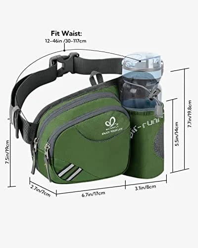 WATERFLY Fanny Pack Waist Bag | Water Bottle Holder for Running & Hiking | Water-Resistant Nylon | One Size thumbnail 2