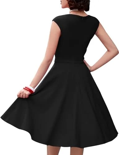 MUXXN Women's Vintage Retro Swing Dress XL | 1950s Inspired Classic Style thumbnail 2