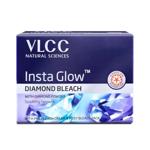 VLCC Insta Glow Diamond Bleach Cream 60gm (2.11 Oz) | Brightens & Detoxifies Skin thumbnail 1