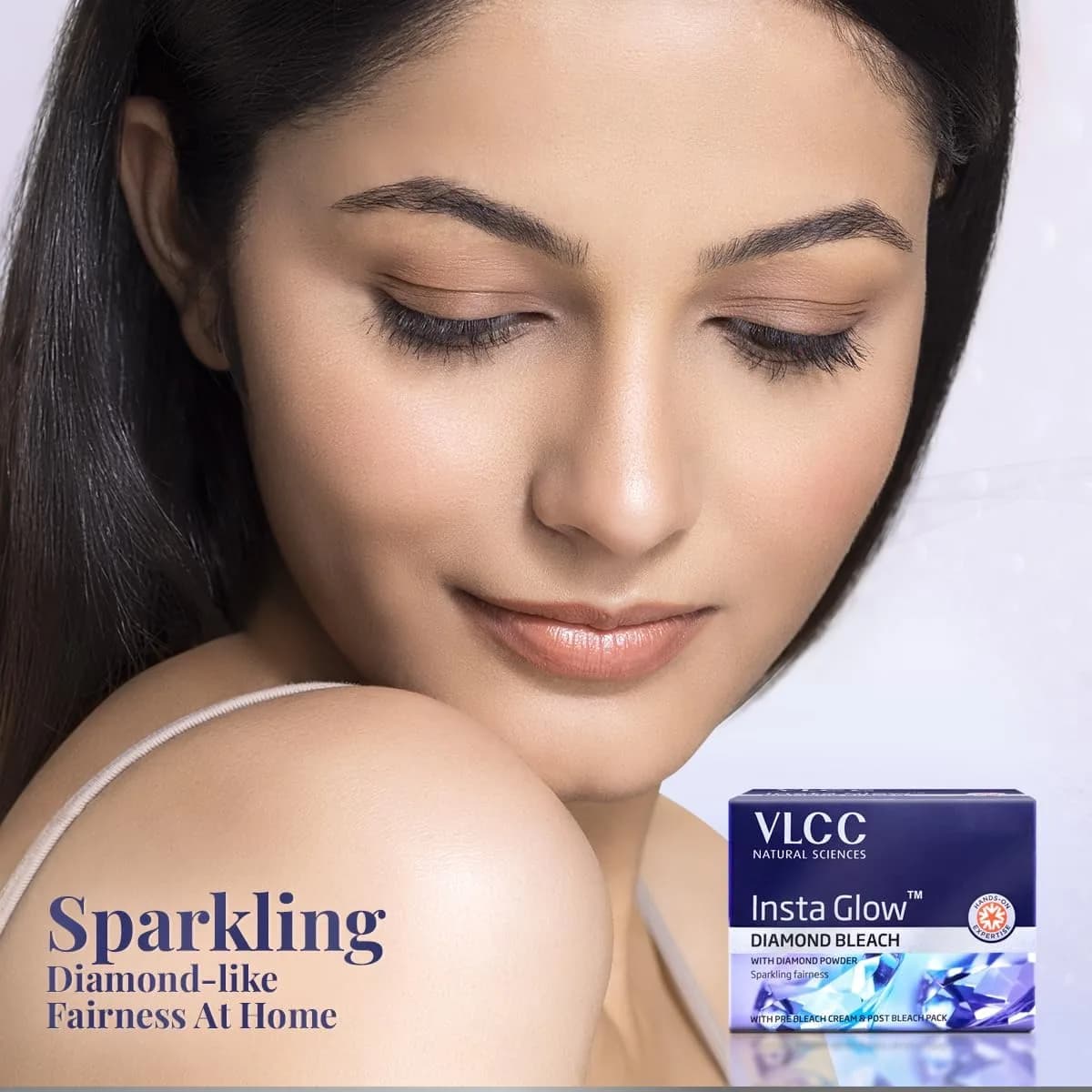 VLCC Insta Glow Diamond Bleach Cream 60gm (2.11 Oz) | Brightens & Detoxifies Skin - view 3