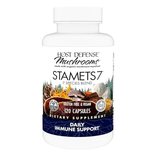 Host Defense Stamets 7 Immune Support Capsules 120 Count | 7-Species Mushroom Blend for Daily Immune Support thumbnail 1