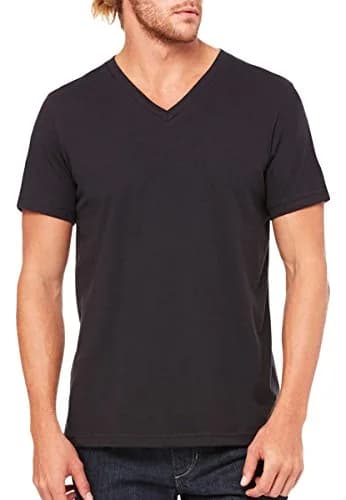 Bella + Canvas Unisex Jersey Short-Sleeve V-Neck T-Shirt Vintage Black 3XL | Slim, Pre-shrunk, Comfortable Fit thumbnail 1