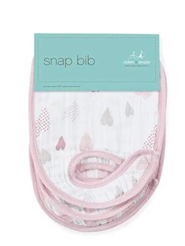 aden + anais Snap Bibs 3 Pack, Rock Star, 23cm x 32.5cm (9" x 13") | 3-Layer Cotton Muslin thumbnail 2