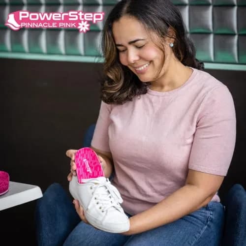 PowerStep Pinnacle Pink Orthotics for Women | Plantar Fasciitis Relief & Deep Heel Cup (W 7-7.5, Men's 5-5.5) thumbnail 5