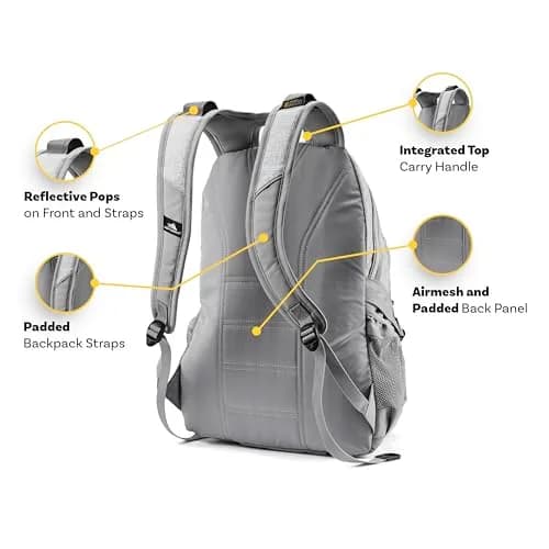 High Sierra Loop Backpack | Travel & Work Bookbag with Tablet Sleeve, One Size, Black thumbnail 5