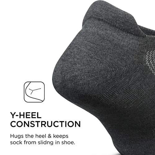Feetures High Performance Max Cushion Ankle Sock, Heather Gray, L | Supportive Blister-Free Comfort thumbnail 4
