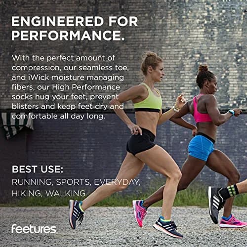 Feetures High Performance Max Cushion Ankle Sock, Heather Gray, L | Supportive Blister-Free Comfort thumbnail 6