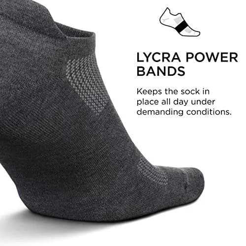 Feetures High Performance Max Cushion Ankle Sock, Heather Gray, L | Supportive Blister-Free Comfort thumbnail 2