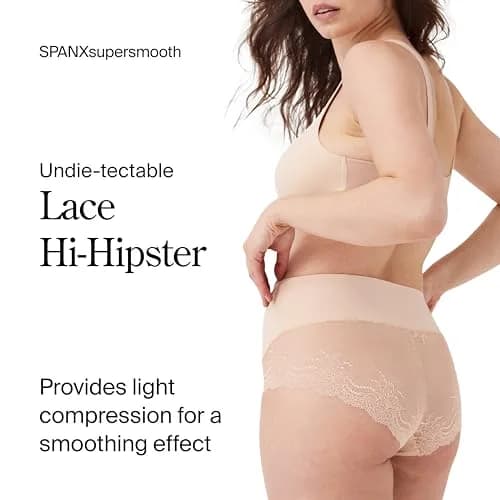 SPANX Supersmooth Undie-tectable Lace Hipster Medium | Level 2 Lightweight Support for Women thumbnail 3