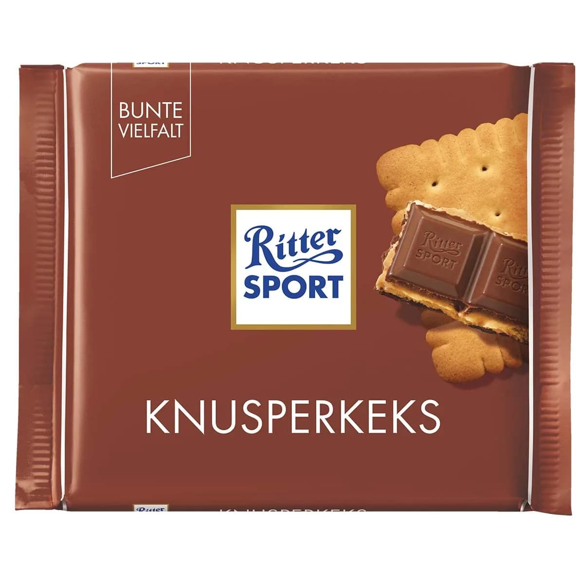 Ritter Sport Butter Biscuit 100 g (Pack of 5) | Family Favorite Chocolate Bar with Butter & Biscuit Flavors