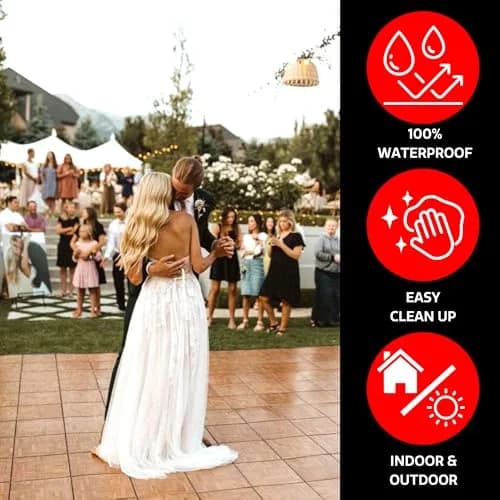 Big Floors SnapLock Portable Dance Floor Kit, 3'x3' | Expandable, Waterproof, Made in USA thumbnail 6
