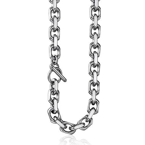 Trendsmax Stainless Steel Necklace Cable Rolo Link Chain 18 inch | Heavy-Duty, Hypoallergenic & Adjustable thumbnail 1