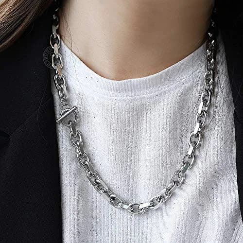 Trendsmax Stainless Steel Necklace Cable Rolo Link Chain 18 inch | Heavy-Duty, Hypoallergenic & Adjustable thumbnail 5