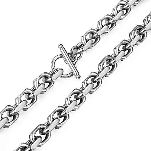 Trendsmax Stainless Steel Necklace Cable Rolo Link Chain 18 inch | Heavy-Duty, Hypoallergenic & Adjustable thumbnail 7