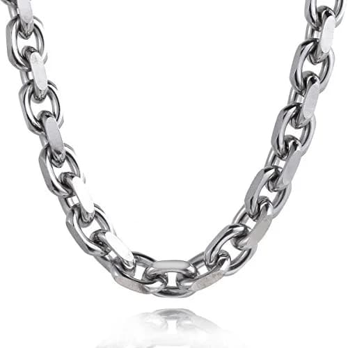 Trendsmax Stainless Steel Necklace Cable Rolo Link Chain 18 inch | Heavy-Duty, Hypoallergenic & Adjustable thumbnail 2