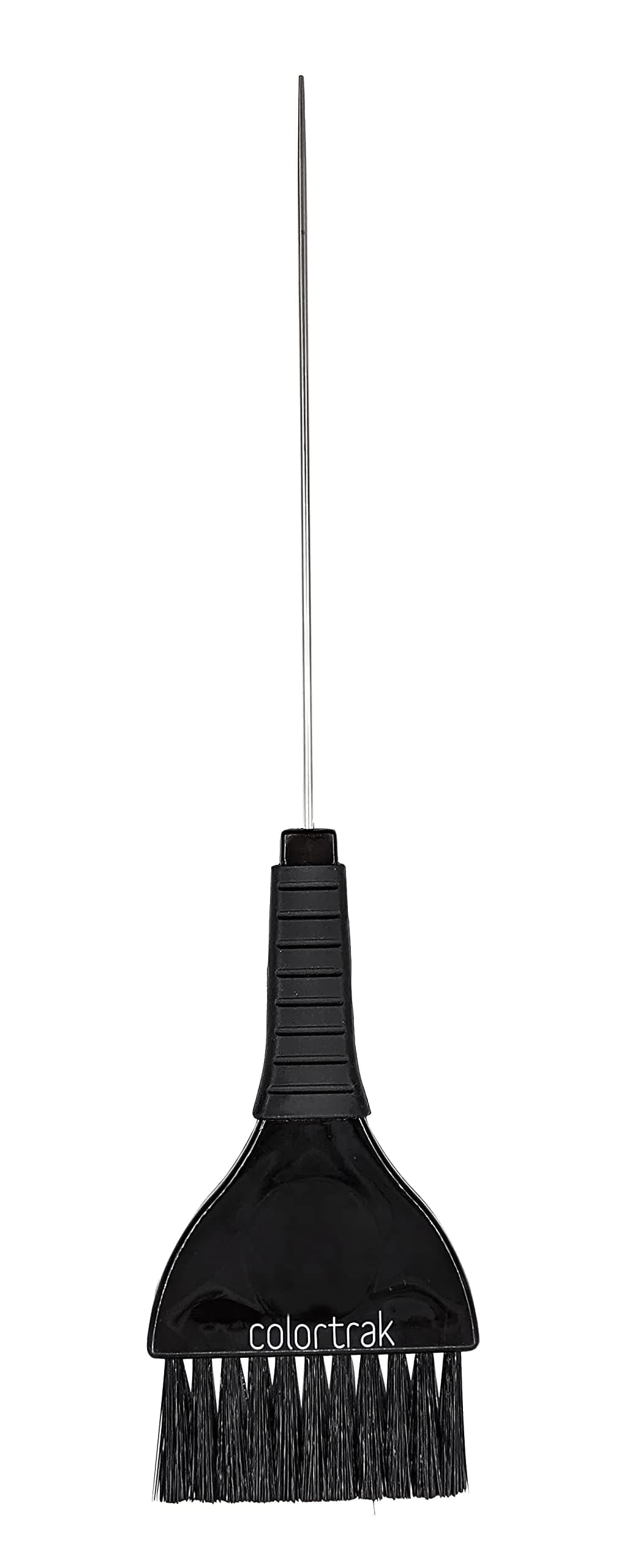Colortrak Duo Color Brush with Pin Tail, Black | Precise Hair Color Application & Weaving Tool — Black