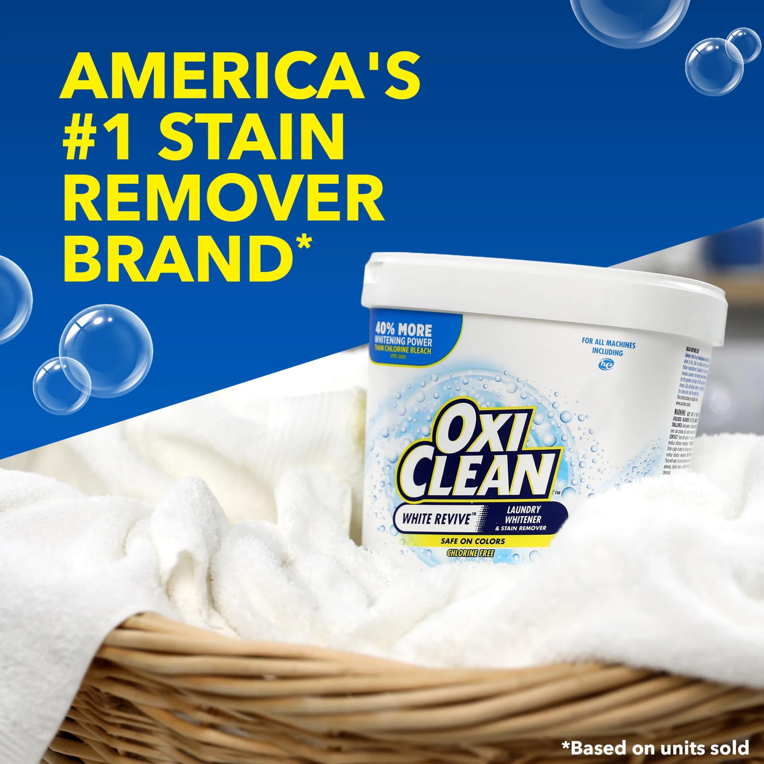 OxiClean White Revive Laundry Whitener and Stain Remover Powder 1.36kg (3 lb) | Alternative to Bleach for Laundry thumbnail 9