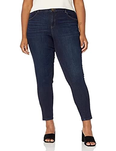 Democracy Plus Size Ab Solution Jegging Jeans Indigo 16 US | Comfortable Fit & Trendy Style thumbnail 1