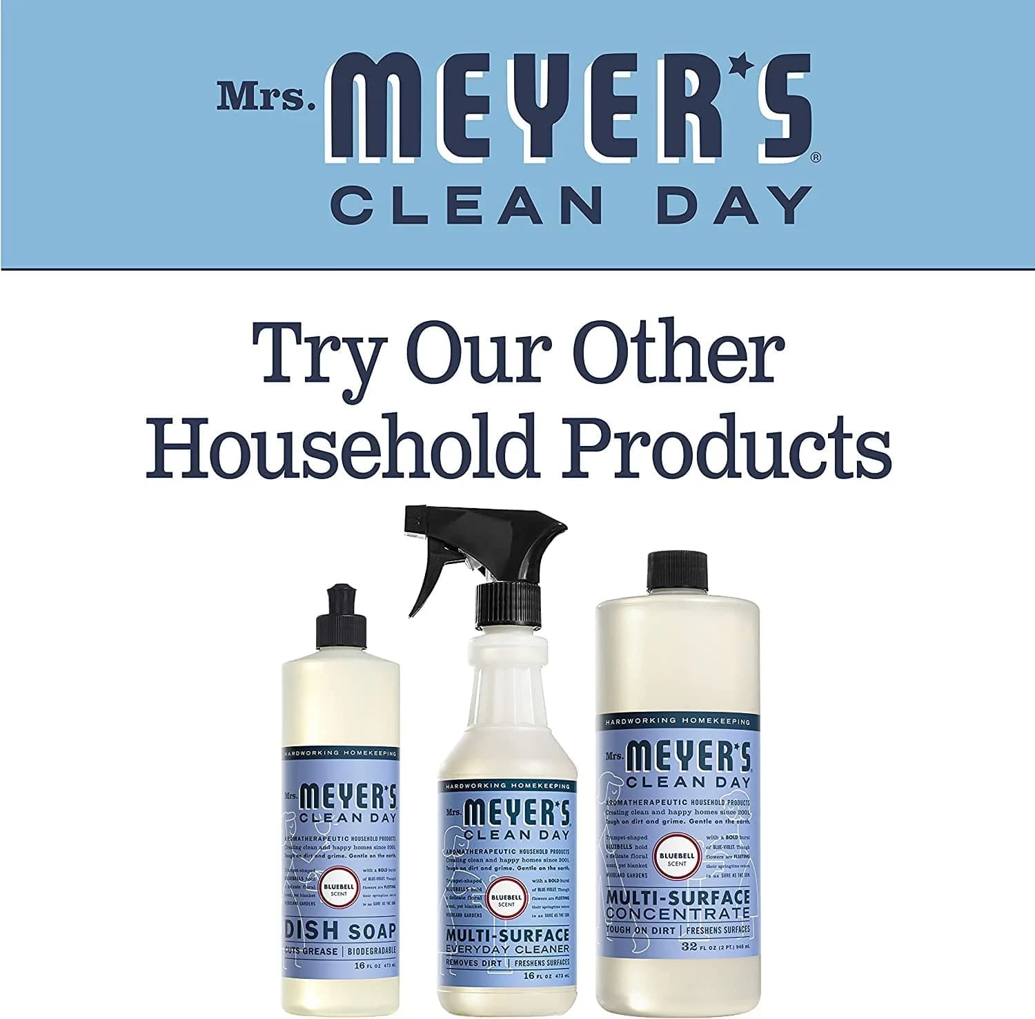 Mrs. Meyer's Clean Day All-Purpose Cleaner Spray, Bluebell, 946ml (16 fl. oz.) (Pack of 6) | Biodegradable Formula for Multi-Surface Cleaning thumbnail 7
