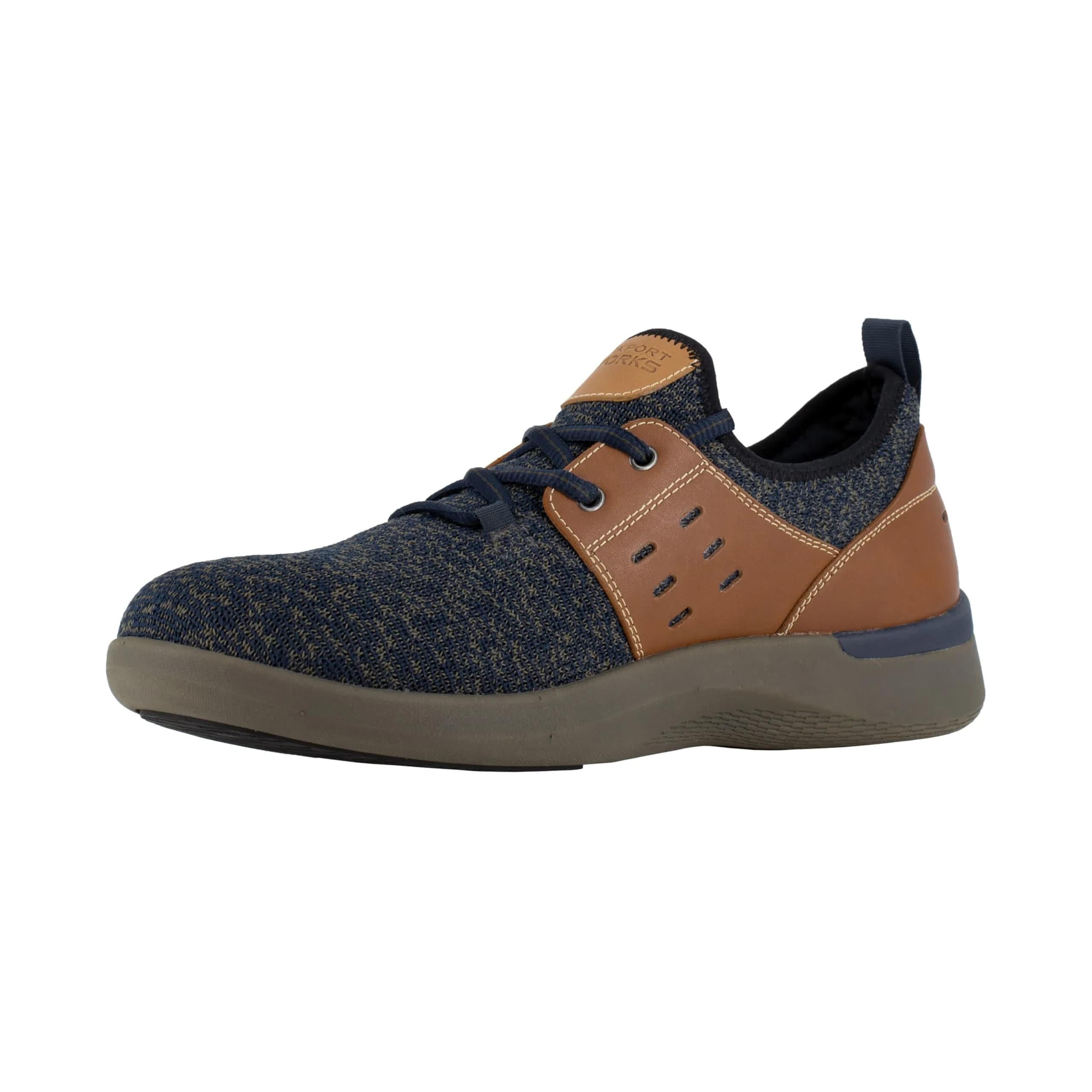 Rockport Truflex Safety Toe Work Sneaker, Navy, Size 8 | Lightweight Breathable Safety Footwear — Navy