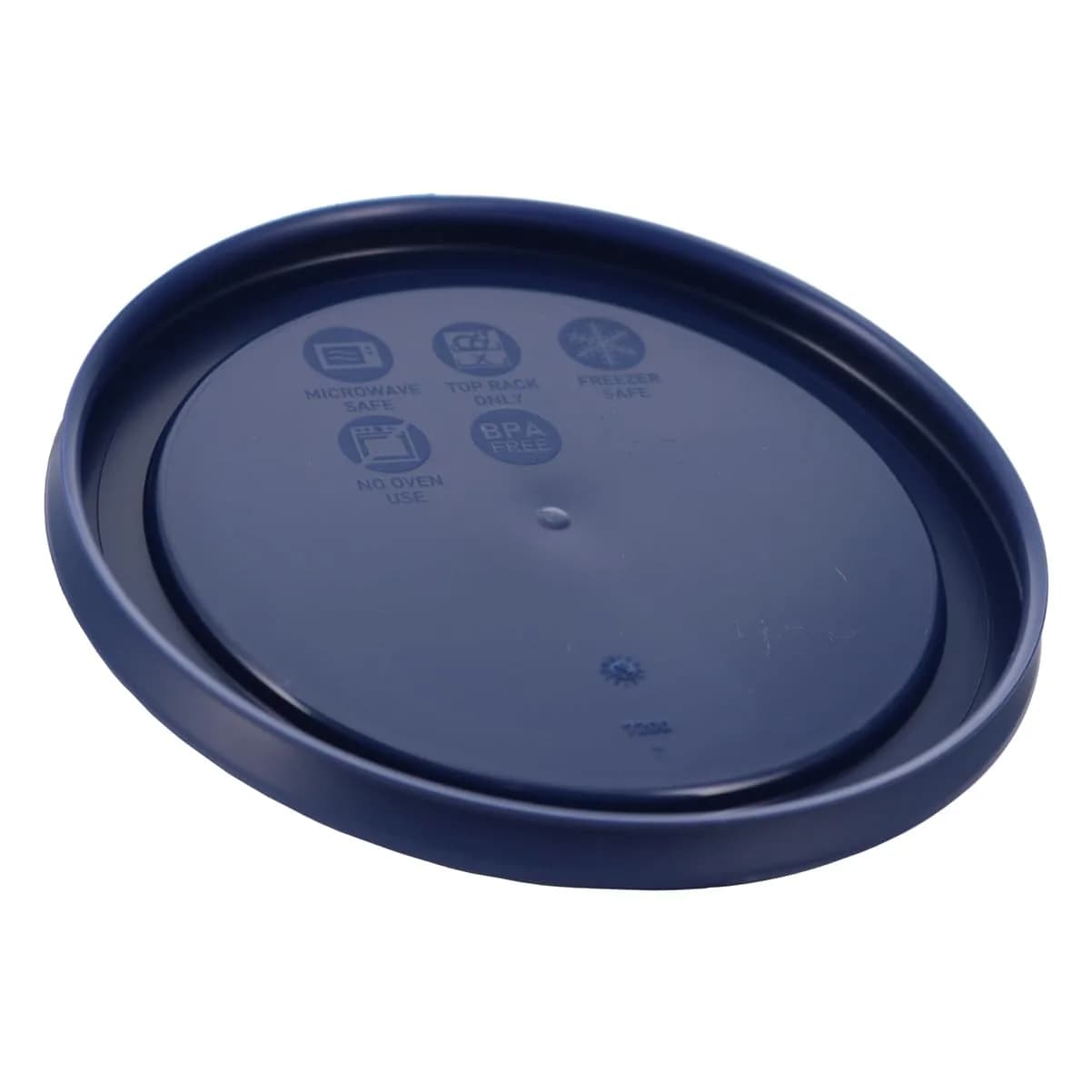 Pyrex 7200-PC Dark Blue Round Storage Lids - 2 Cup Capacity (4.75 inch Diameter) | BPA-Free Plastic, Dishwasher Safe, Resists Stains & Odors - view 6