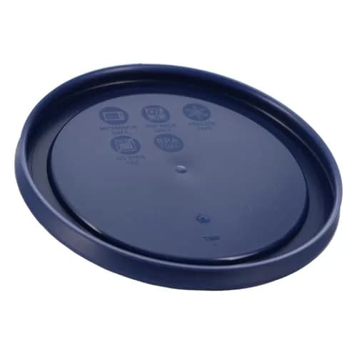 Pyrex 7200-PC Dark Blue Round Storage Lids - 2 Cup Capacity (4.75 inch Diameter) | BPA-Free Plastic, Dishwasher Safe, Resists Stains & Odors thumbnail 6