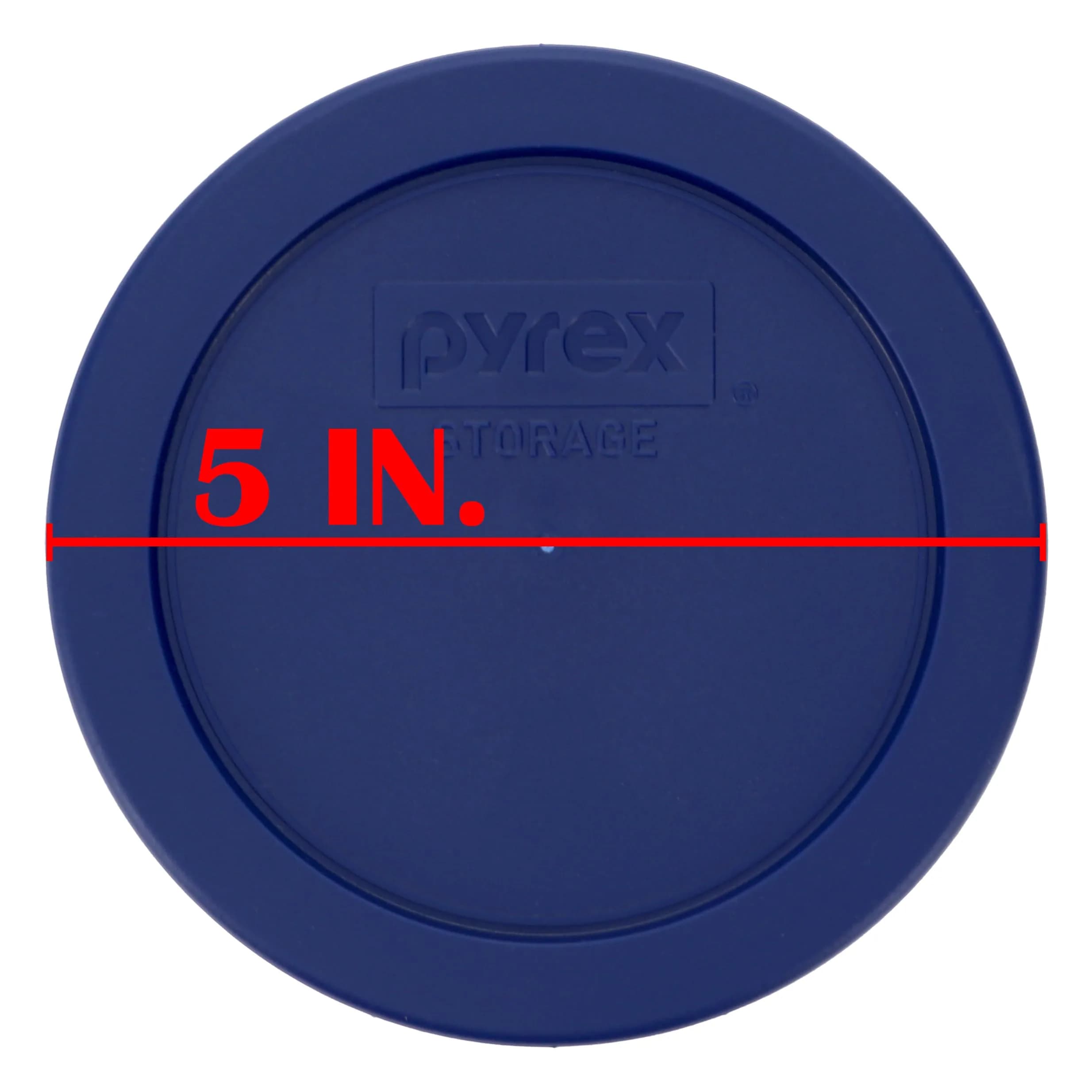 Pyrex 7200-PC Dark Blue Round Storage Lids - 2 Cup Capacity (4.75 inch Diameter) | BPA-Free Plastic, Dishwasher Safe, Resists Stains & Odors - view 7