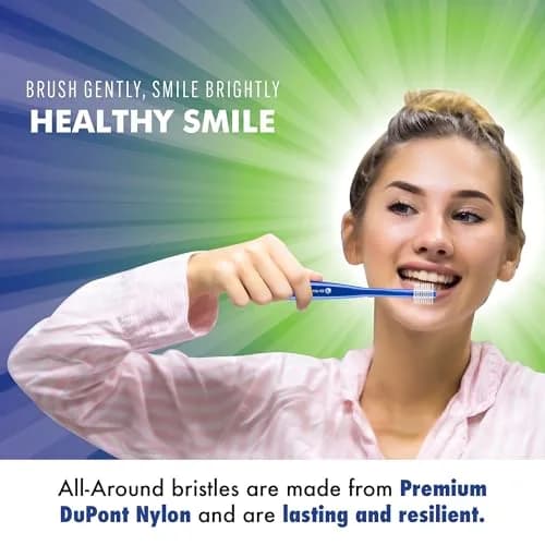 Brilliant Soft Toothbrush for Adults - with Over 15,000 360° Micro Bristles | Gentle, All-Around Clean, Blue thumbnail 5
