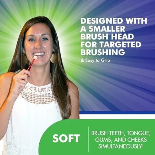 Brilliant Soft Toothbrush for Adults - with Over 15,000 360° Micro Bristles | Gentle, All-Around Clean, Blue thumbnail 3