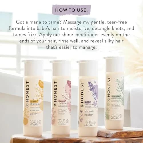 The Honest Company Conditioner, Tear-Free, Citrus Vanilla Refresh, 295ml (10 fl oz) | Gentle Formula for All Hair Types thumbnail 6