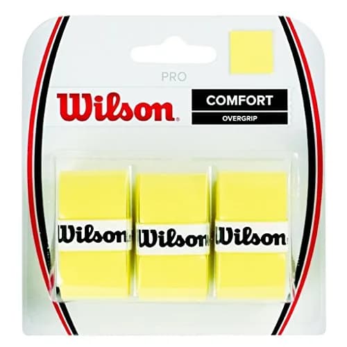 WILSON Pro Overgrip Comfort - 3 Pack (Yellow) | Superior Feel & Durability for Tennis & Racquet Sports thumbnail 1
