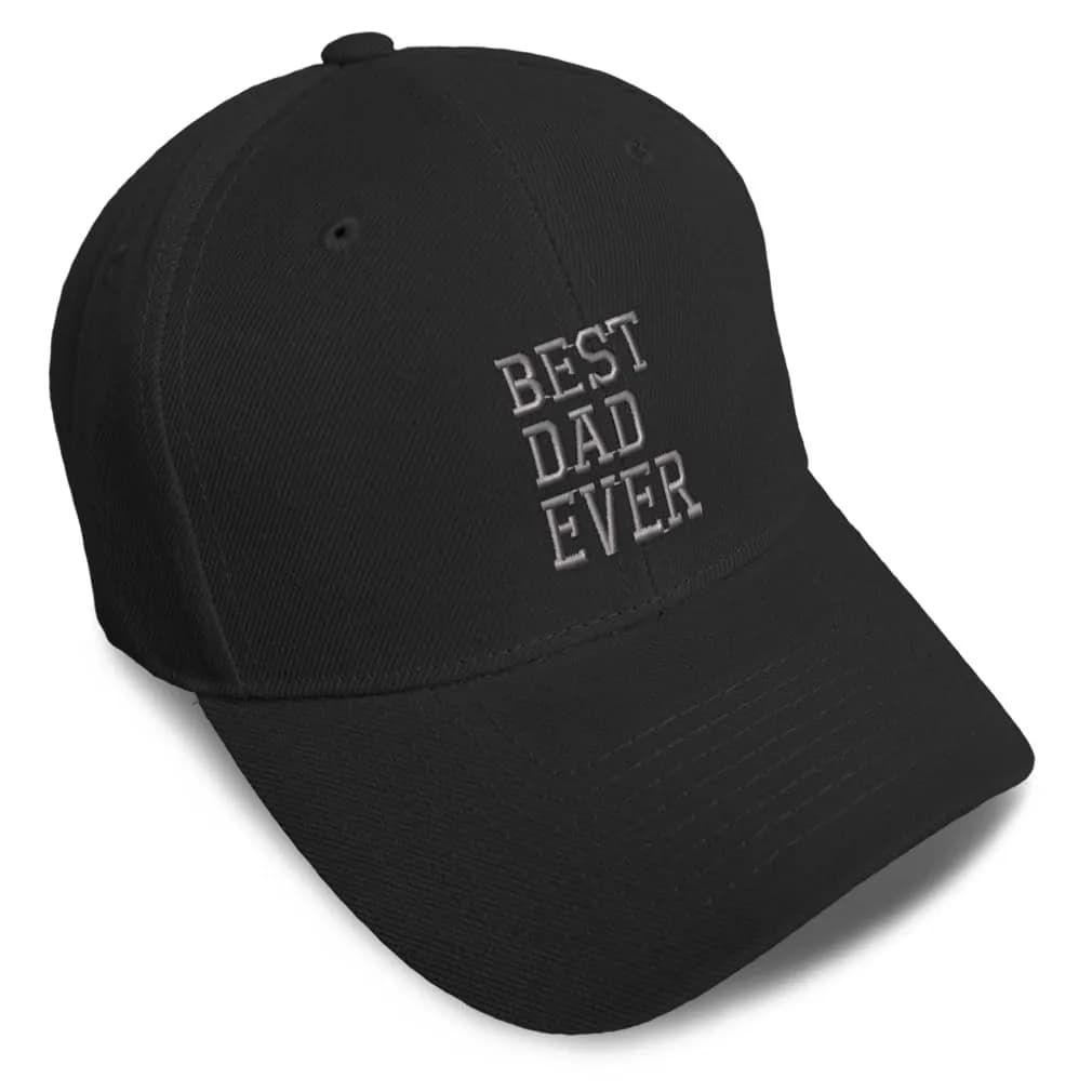 Speedy Pros Baseball Cap Best Dad Ever Acrylic Dad Hat for Men & Women Black Design Only | Comfortable & Durable