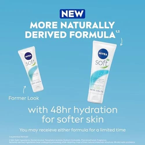 NIVEA Soft Refreshingly Soft Moisturizing Cream 75ml (2.6 Fl Oz) | 48-Hour Hydration with Jojoba Oil & Vitamin E thumbnail 2