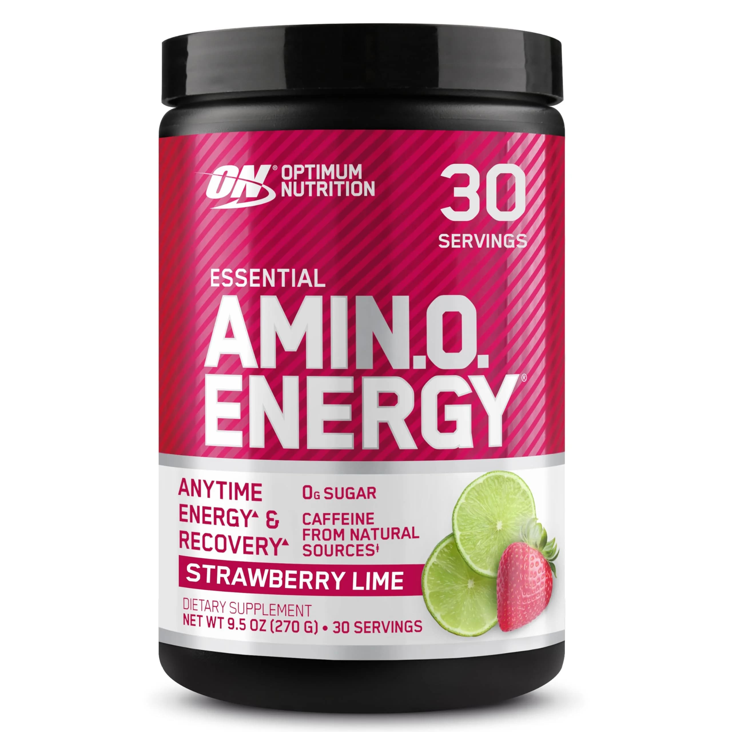 Optimum Nutrition Amino Energy Strawberry Lime Pre Workout Powder, 9.5 Ounce (30 Servings) | Energy & Focus Blend - main product image