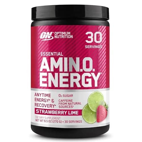 Optimum Nutrition Essential Amino Energy Powder, Strawberry Lime, 270 g (9.5 Oz) | Amino & Energy Blend thumbnail 1