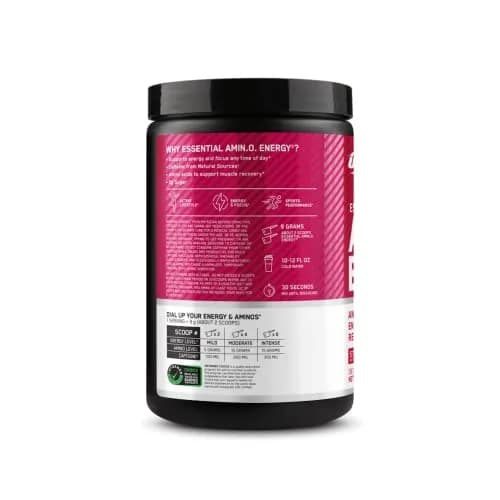 Optimum Nutrition Essential Amino Energy Powder, Strawberry Lime, 270 g (9.5 Oz) | Amino & Energy Blend thumbnail 7