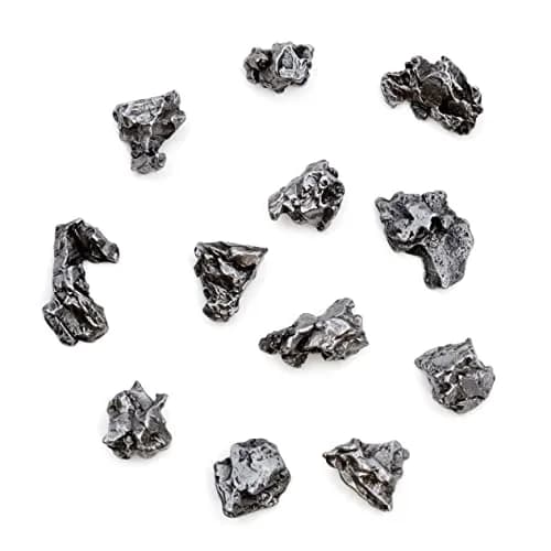 DANCING BEAR Meteorite from Space, 3 pcs Campo del Cielo with Magnifying Box & Certificate | Genuine Iron-Nickel Meteorites (3/8-1/2 inch) thumbnail 2
