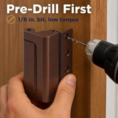 Prime-Line U 11126 Door Reinforcement Lock 7.6 cm (3 in.) | Adds Extra Security to Swing-In Doors thumbnail 4