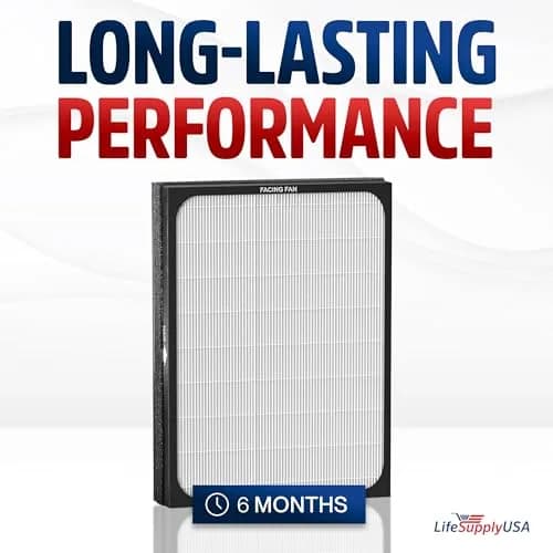 LifeSupplyUSA Classic 200/300 Series HEPA Filter Compatible with Blueair Air Purifier Models 201, 203, 205, 215B, 250E, 270E, 303 | Fiberglass, 18 3/4" x 14 3/4" x 2 1/4" thumbnail 4
