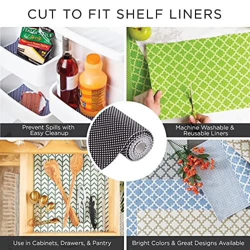 DII Fridge & Shelf Liner Collection Non-Adhesive 12x20 in Tango Red Dots | Washable & Cut to Fit thumbnail 6